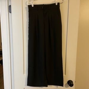 Sousuoty black tailored trouser wide leg pant